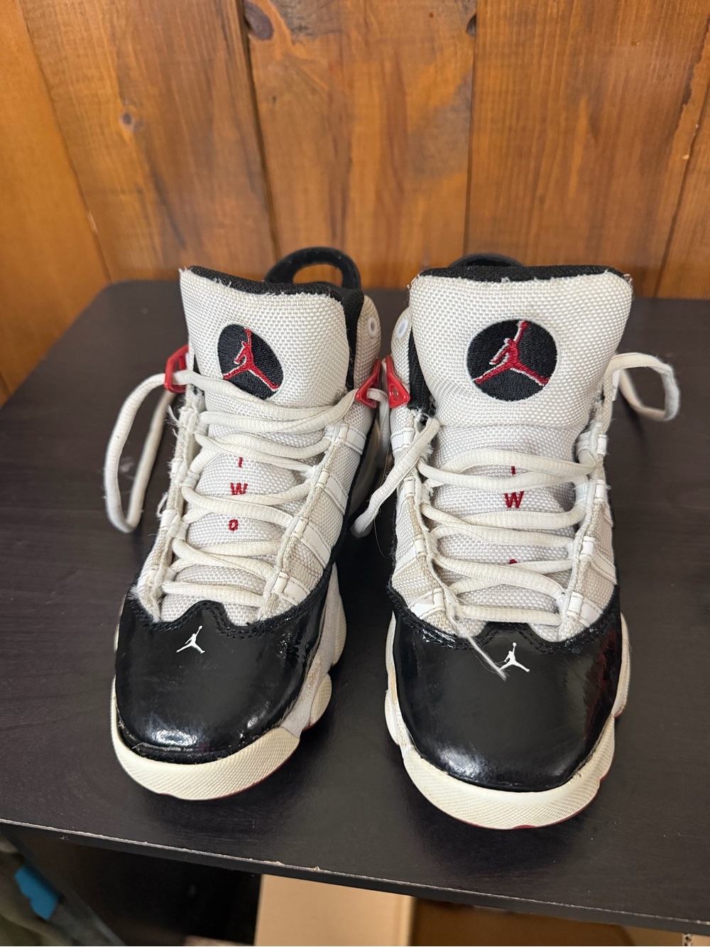 Jordan Kids' Sneakers - White, Black & Red Accents
